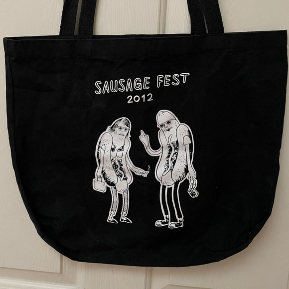 Sausage Fest 2012 Merch Permanent Records Sausage Kings of Chicago Tote - Picture 1 of 5